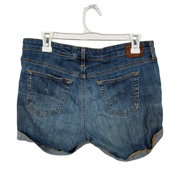 AG Adriano Goldschmied The Hailey Ex Boyfriend Roll Up Shorts Womens 28R Blue - Picture 3 of 8